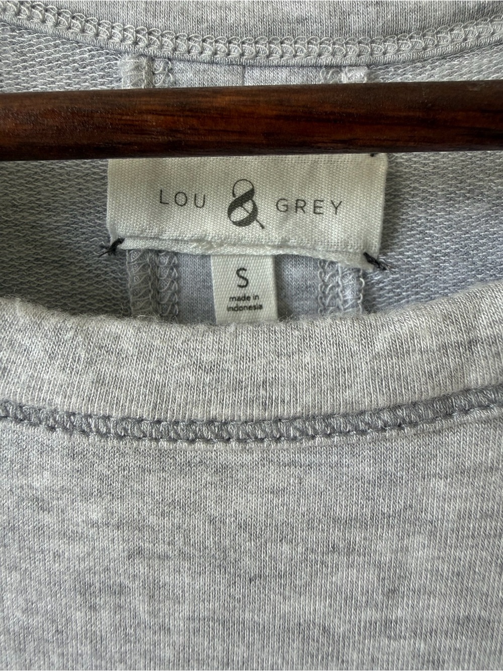 Lou & Grey Gray Tee | Raglan Short Sleeve | Soft Knit | Side Slit Hem | Size S - Picture 4 of 9